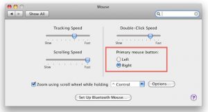 mac mouse options