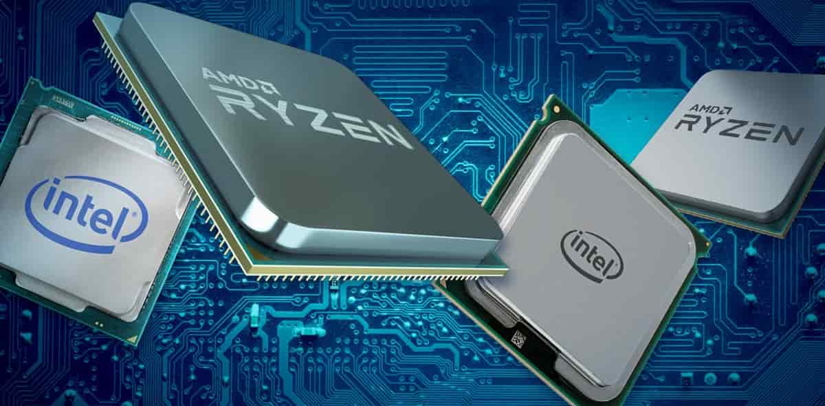 cpu chips floating intel ryzen