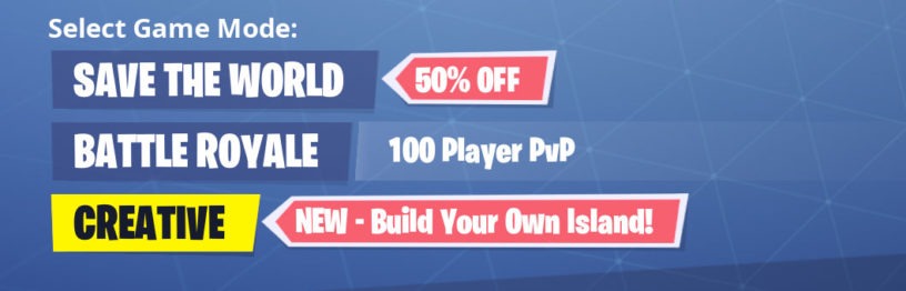 fortnite menu game modes