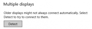 how to setup multiple displays option with detect