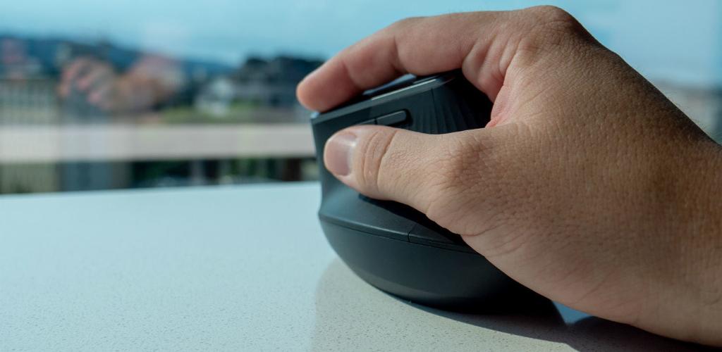 Hand Resting Comfortably on Gaming Mouse with Ergonomic Side Grips