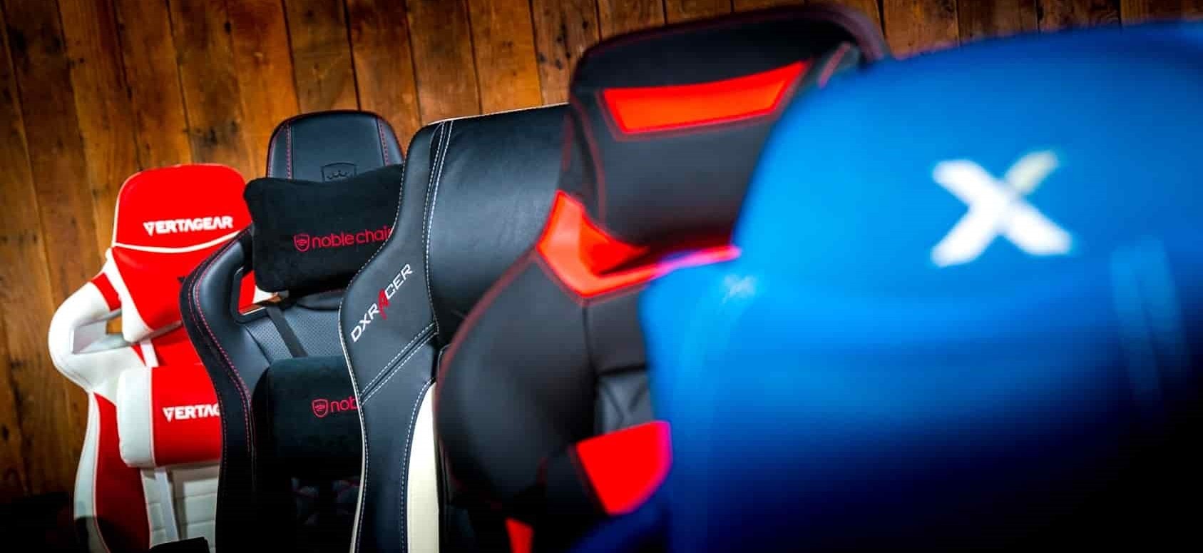 gaming chairs lined up
