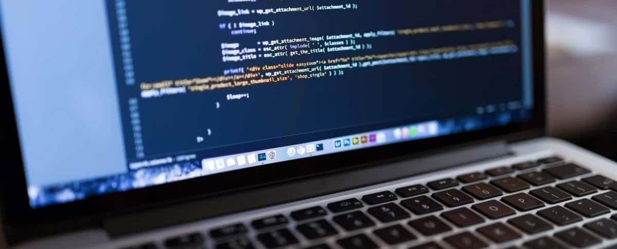 programming on a laptop