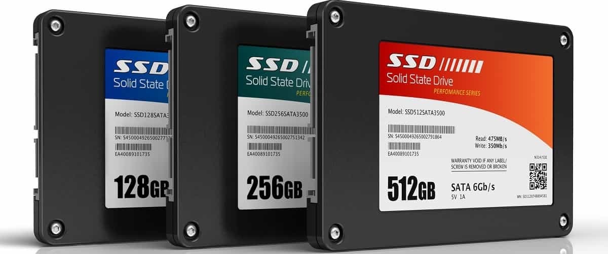 three ssd models of different capacity