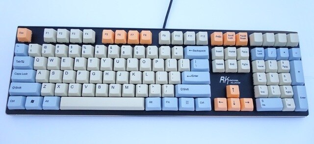 108-key Orange Beige Skyblue Mix PBT keycaps