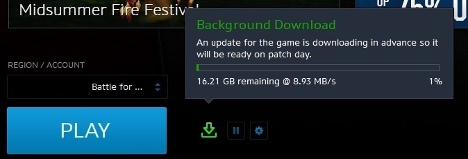 world of warcraft downloading an update