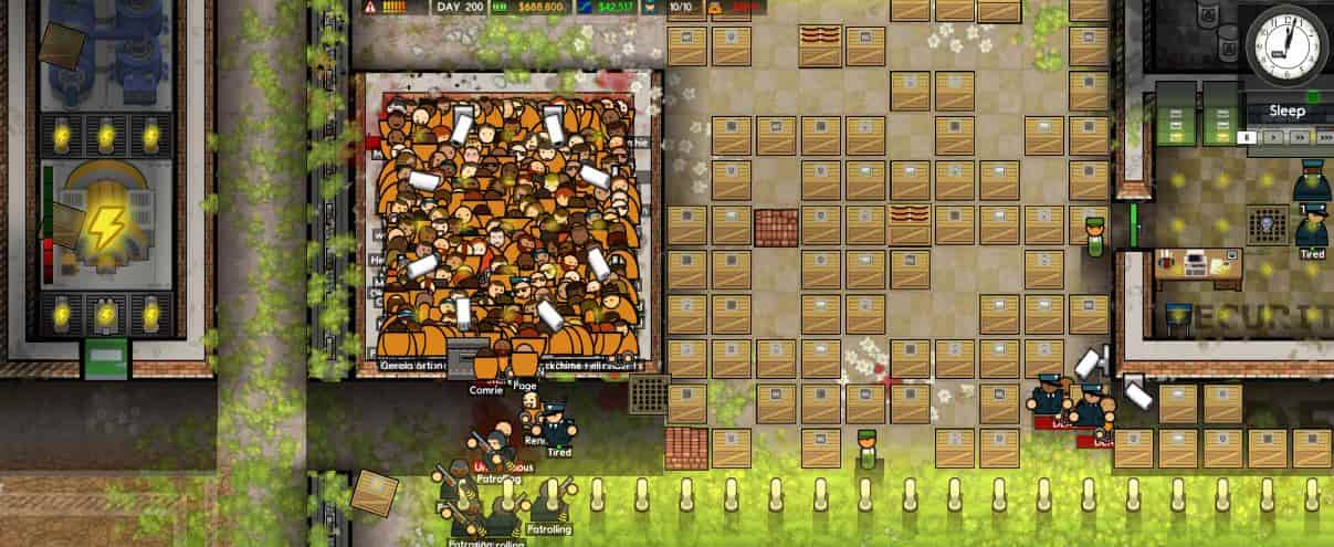 Prison Architect backyard
