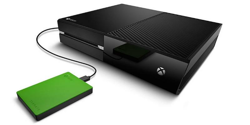 external hard drive connected to a xbox