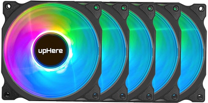 upHere Wireless RGB LED 120mm Case Fans
