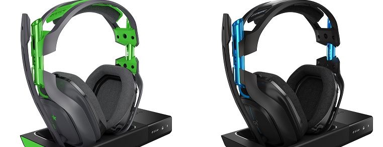 Astro A50 headset green and blue