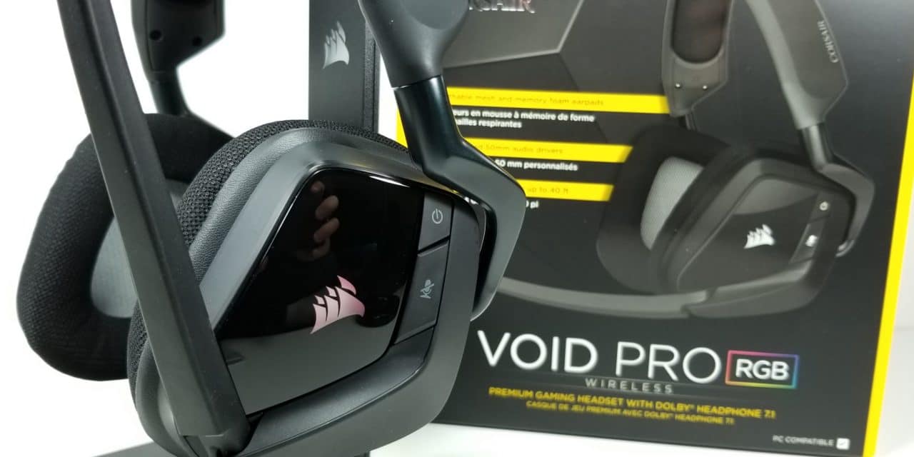 Corsair Void Pro headset black unboxed