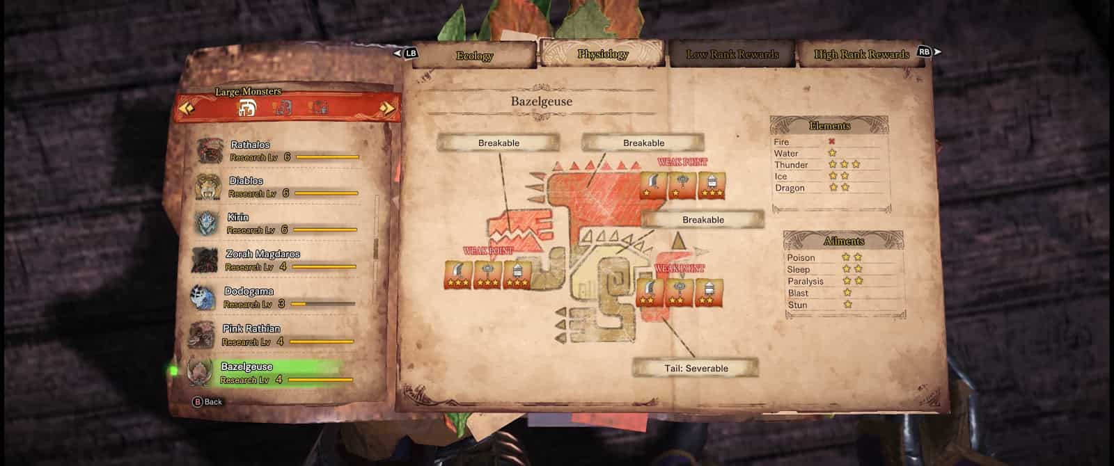 Monster Hunter World Bazelguese combat info