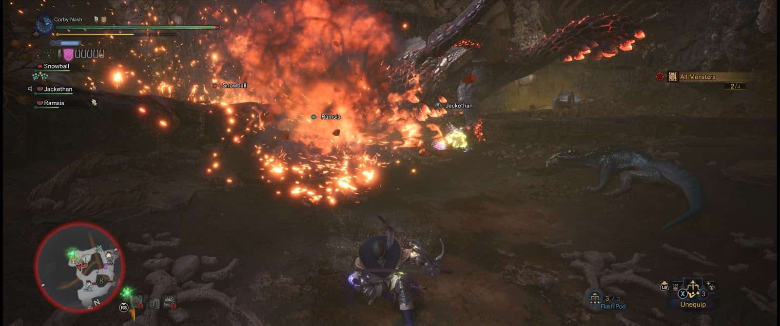 Monster Hunter World Bazelguese combat