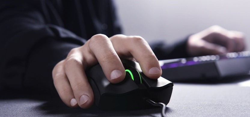 Razer DeathAdder Elite held in hand