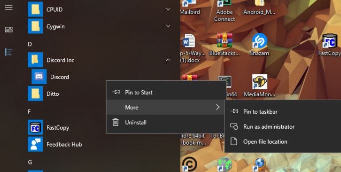 discord all apps folder