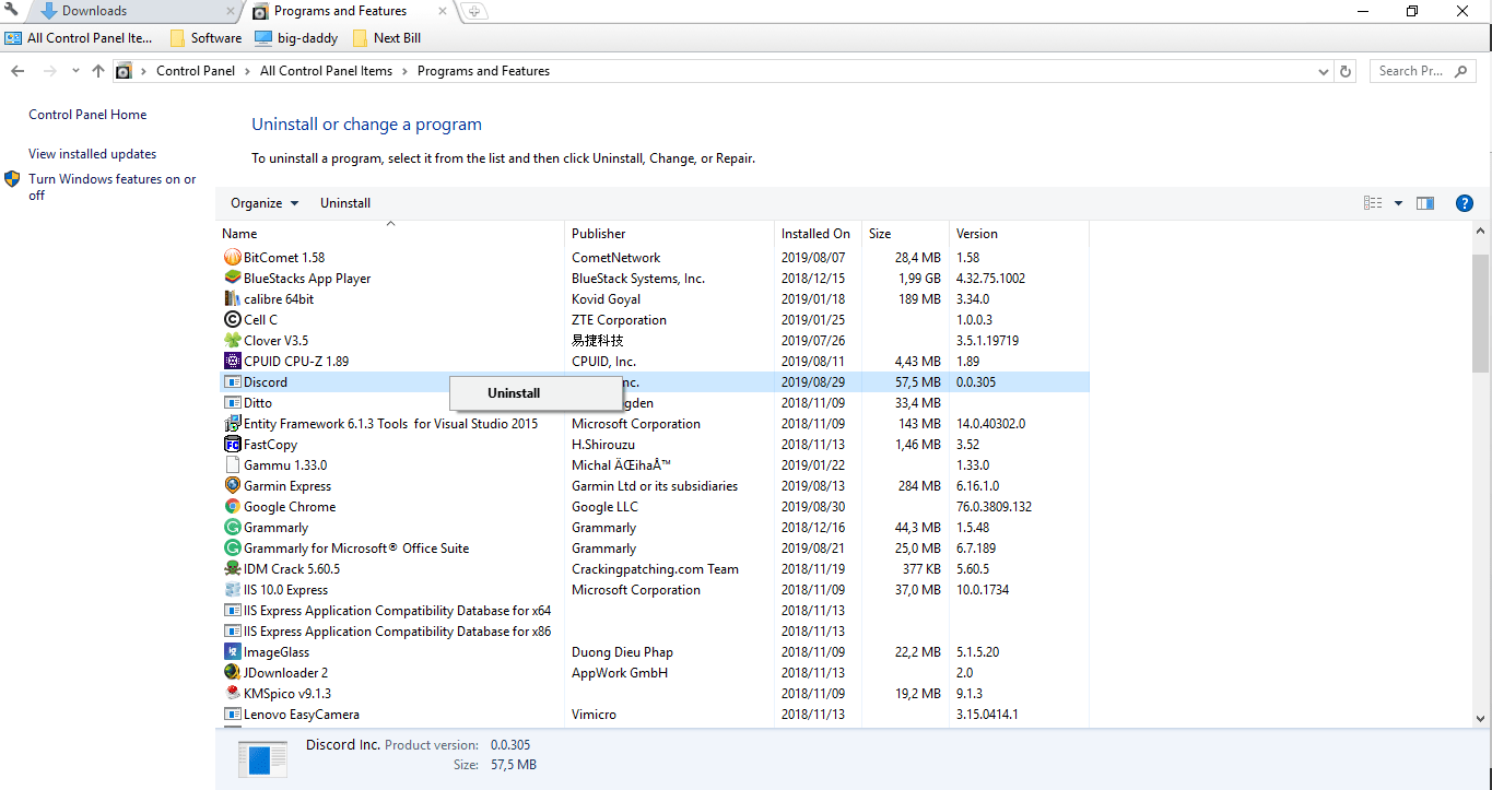 discord programs and features