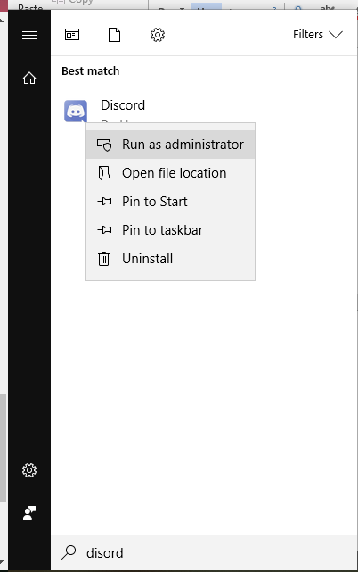 discord run as administrator search