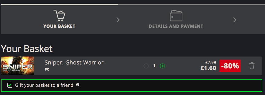 green man gaming buying a game