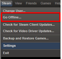steam go offline