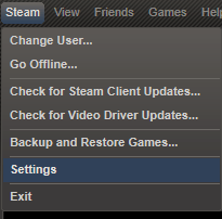 steam settings