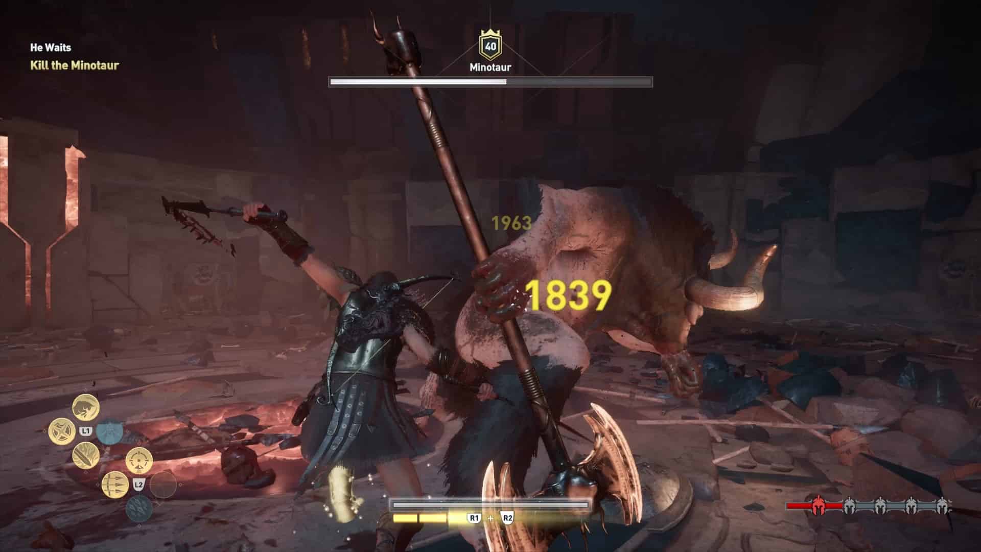 Assassin’s Creed Odyssey minotaur battle