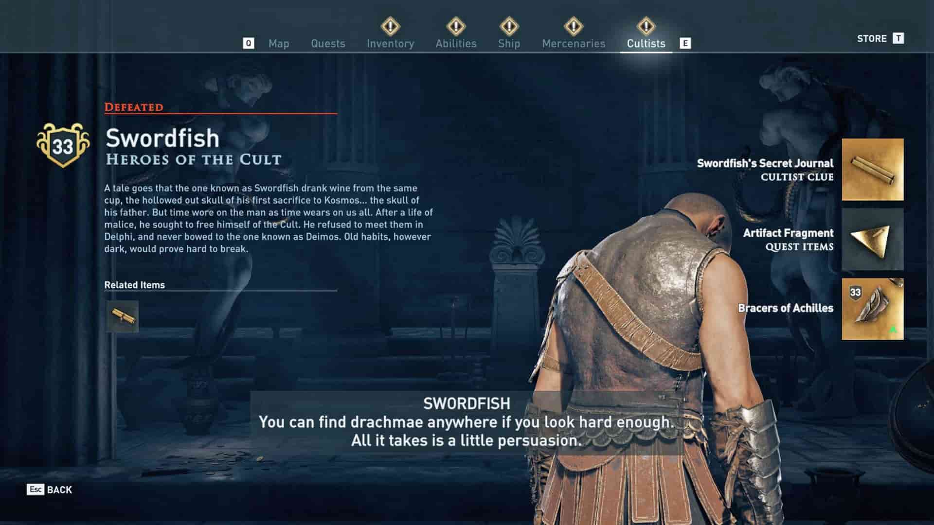 Assassin’s Creed Odyssey swordfish heroes of the cult