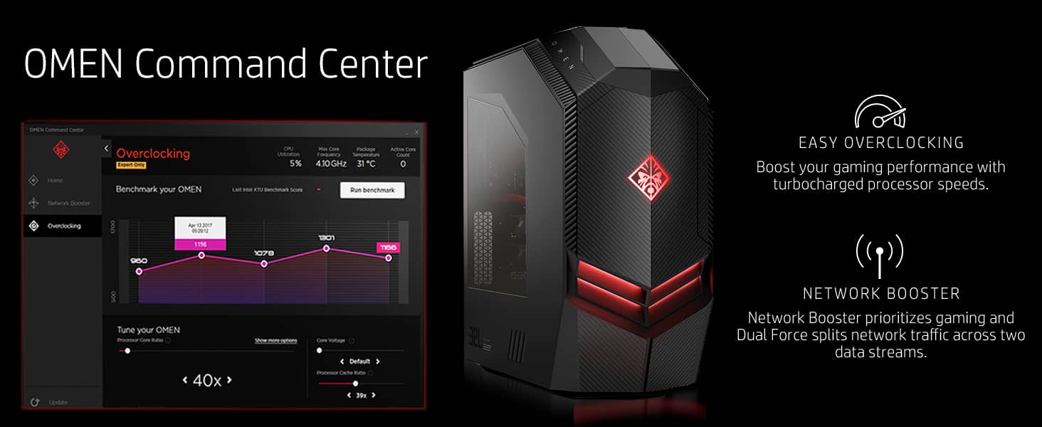 HP Omen 880 PC omen command center