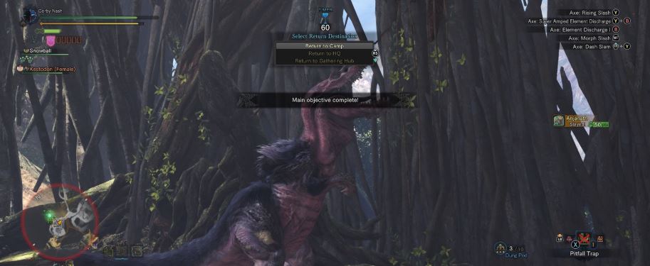 Monster Hunter World Anjanath objective complete