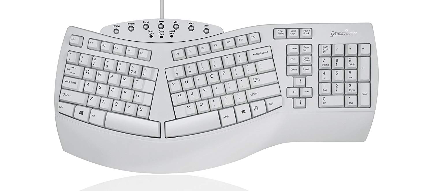 Perixx PERIBOARD-512 Ergonomic Split Keyboard white