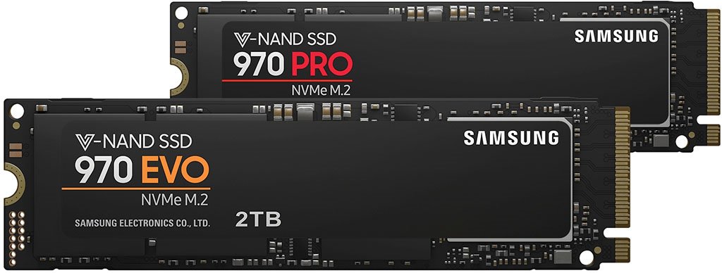 Samsung 970 PRO and 970 EVO M.2 NVMe SSDs