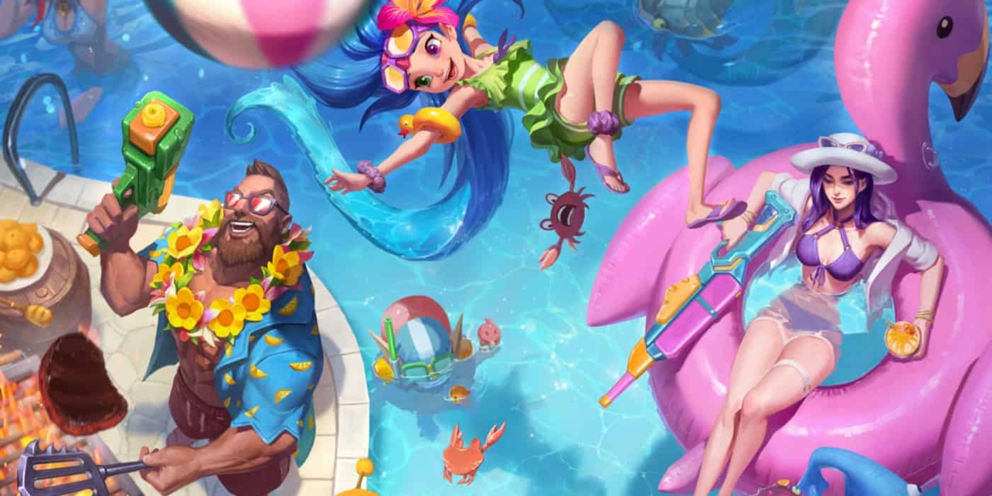 league of legends pool party skins