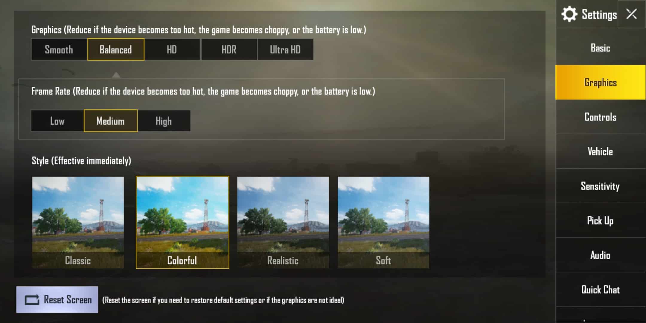 pubg graphics settings