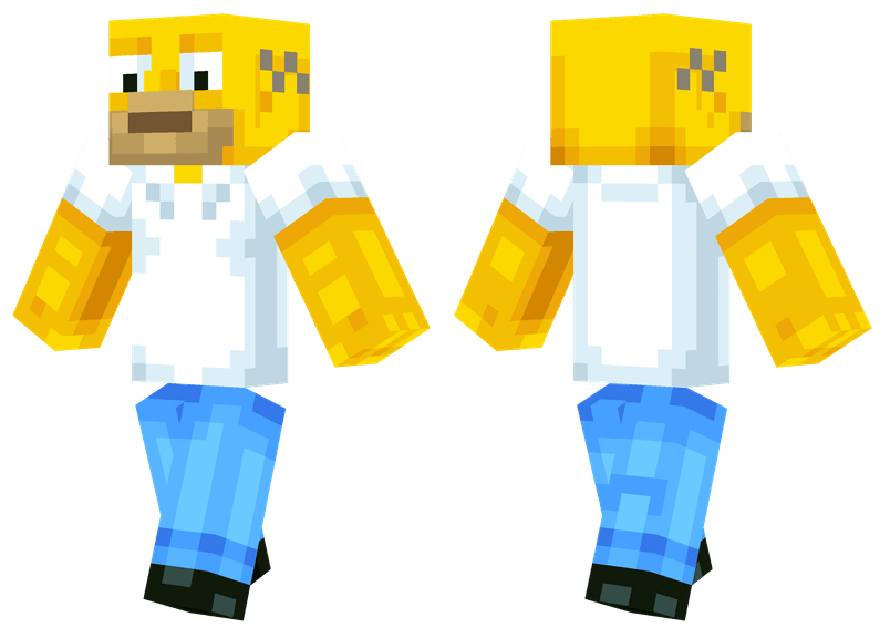 homer simpson minecraft skin