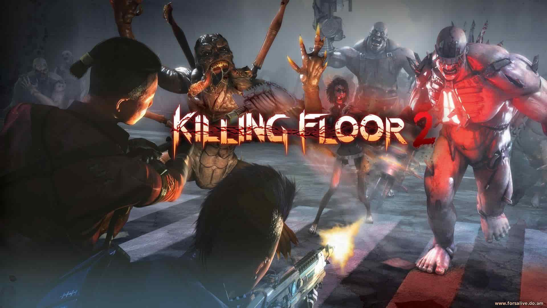 Killing Floor 2 characters shooting monsters