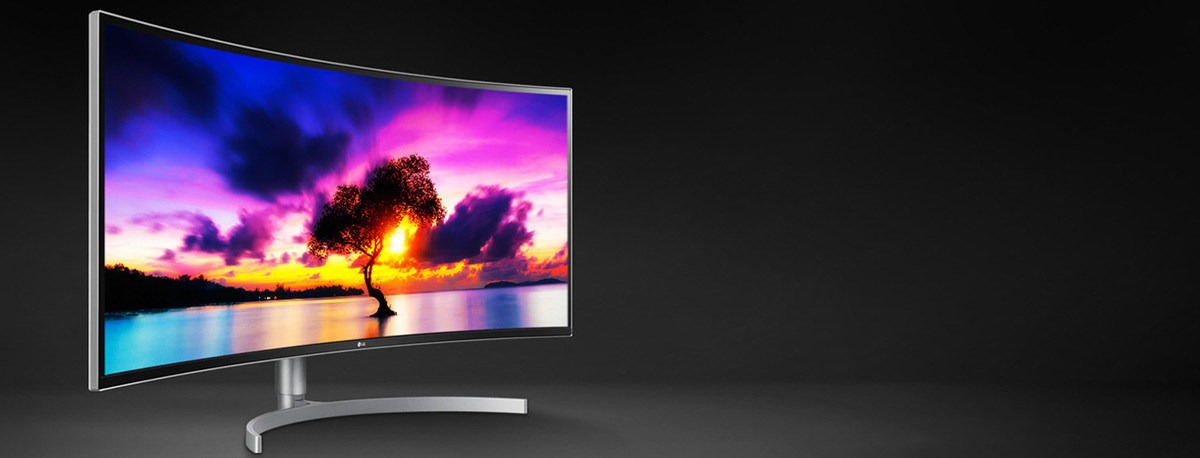 Computer Monitor on Gray Background