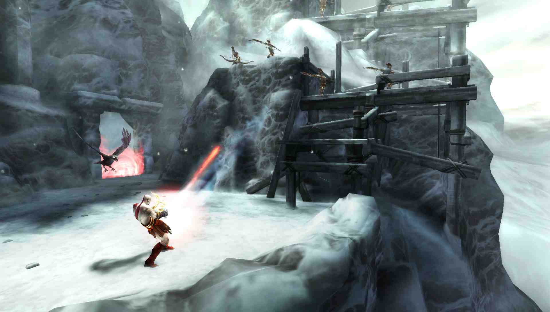 God of War Ghost of Sparta kratos attacked by archers