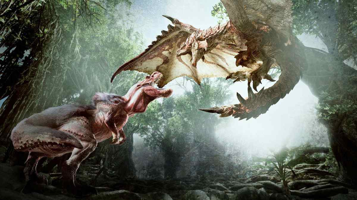 Monster Hunter TRex versus a Dragon