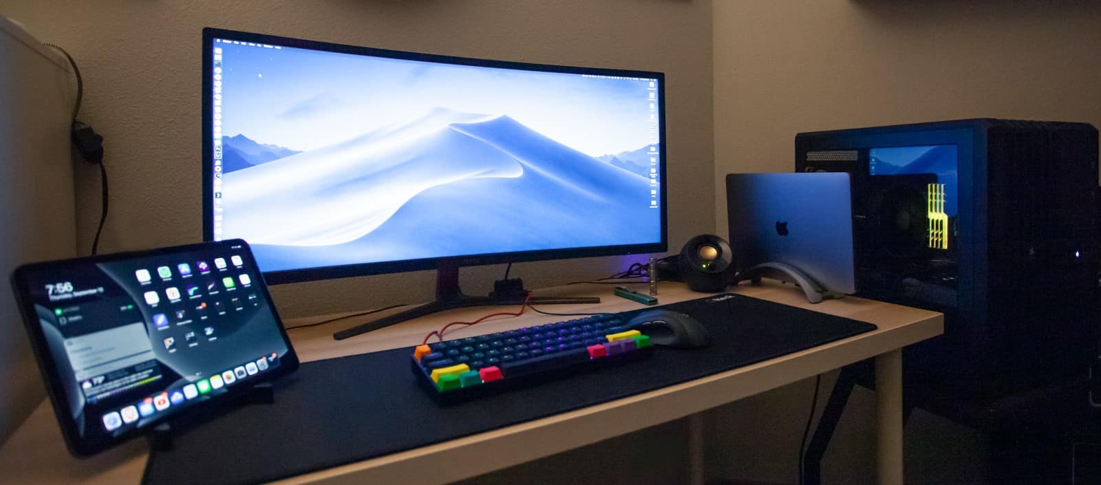 professional gaming setup