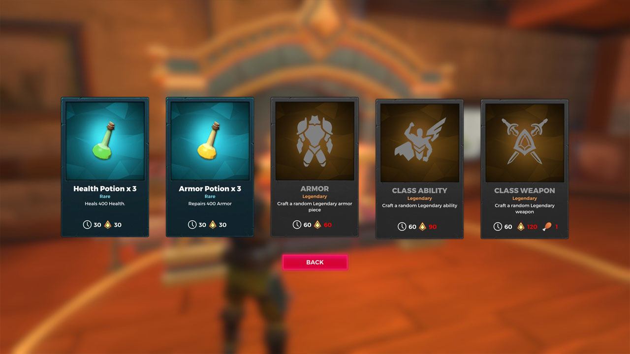 realm royale potion and armor in game store
