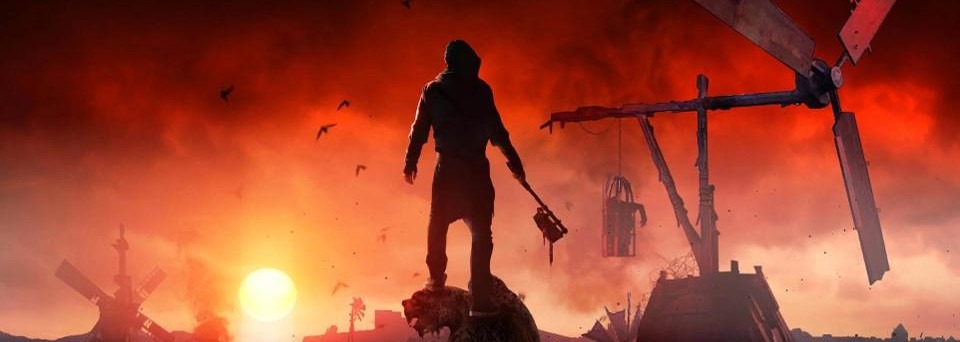 A Dying Light 2 Character Against a Fiery Background