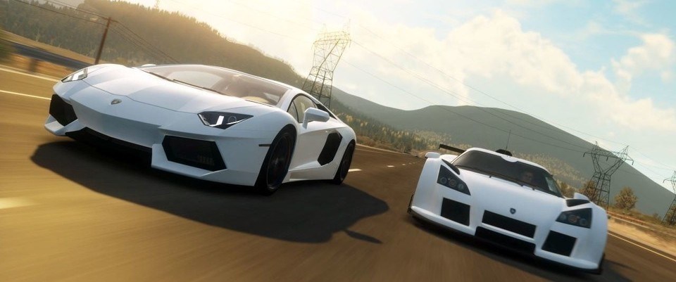 2 White Race Cars on a Forza Horizon 2 Race