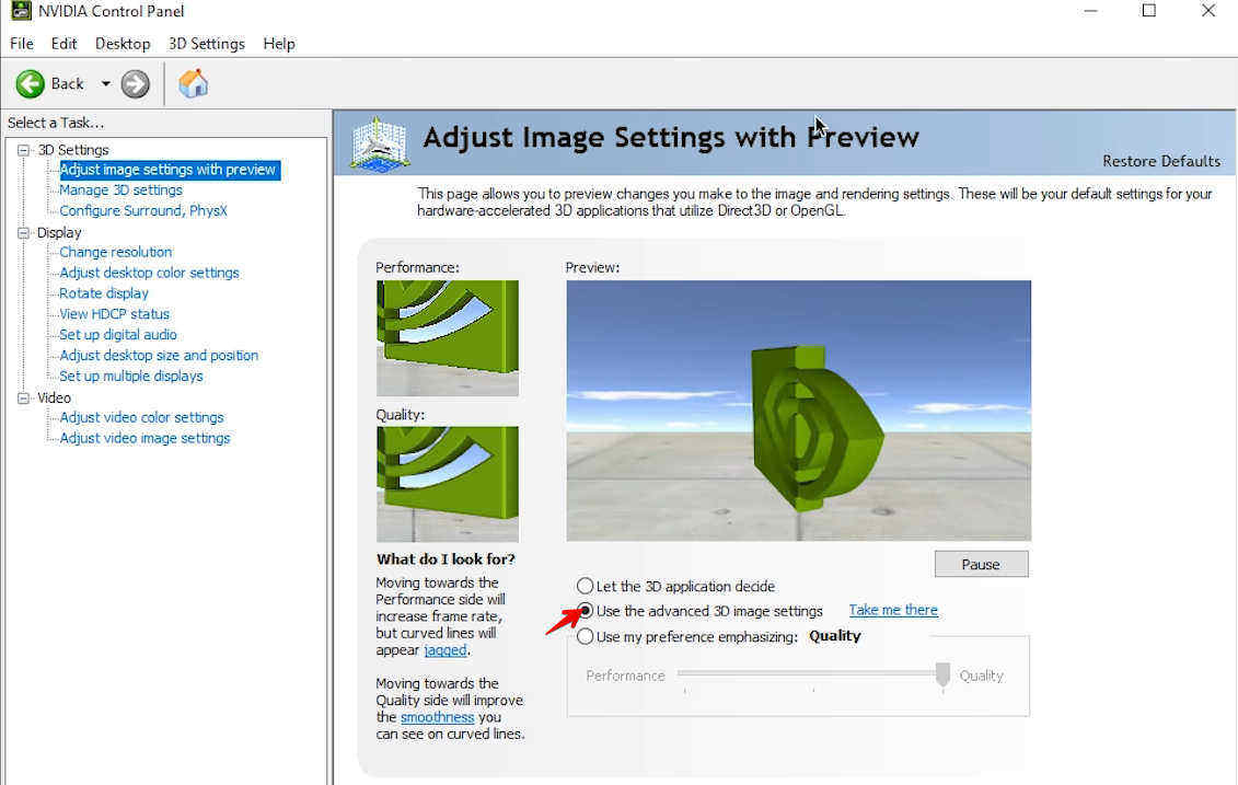 Adjust Image Setting