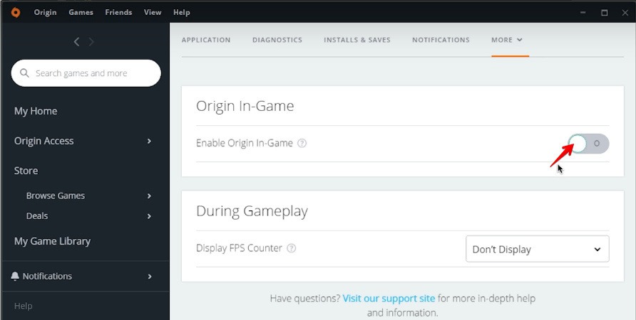 Enable Origin in Game