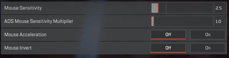 Mouse Sensitivity Setting