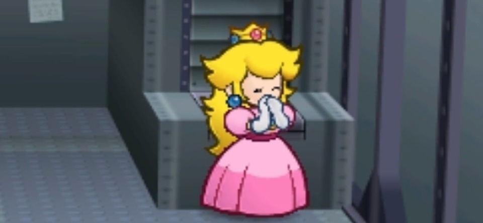 Princess Peach on a Paper Mario Game Screenshot
