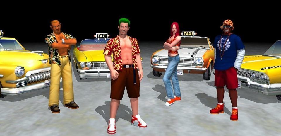 Sega Dreamcast Crazy Taxi Characters