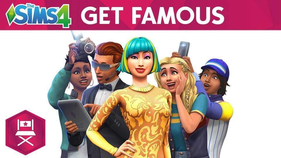 Sims 4 Get Famous Expansion Pack Cover Art