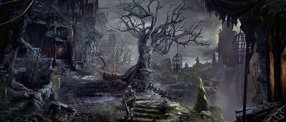 Dark Souls 3 Undead Settlement Concept Art
