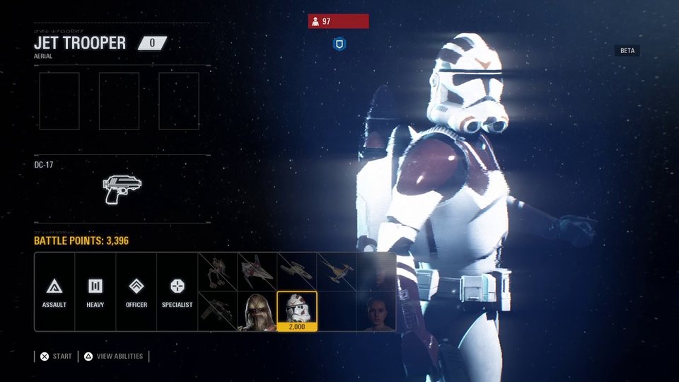 Jet trooper Class Battlefront 2
