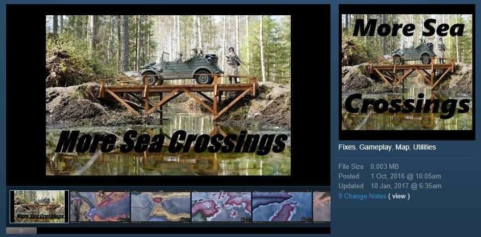 More Sea Crossings Mod for HOI4